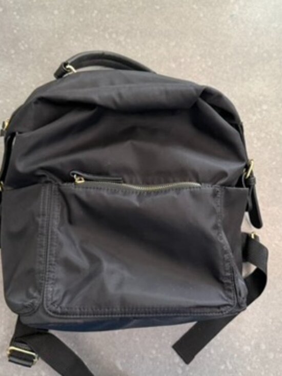 Tommy Bahama Black Nylon & Faux Leather Backpack – Everyday Travel Bag main image 7